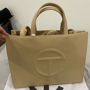 Medium Telfar Shopping Bag in Cream
